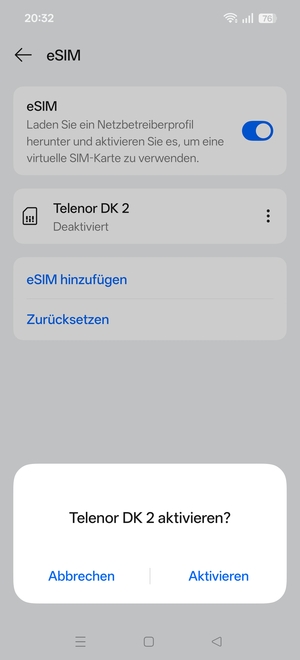 Wählen Sie Aktivieren
