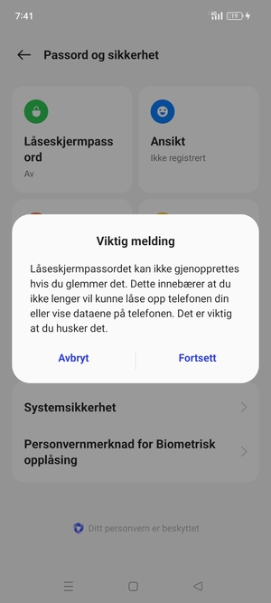 Velg Fortsett