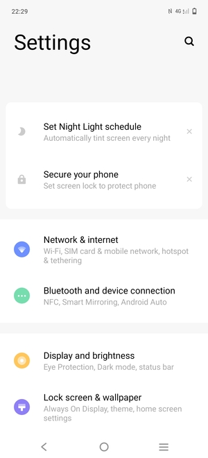 Select Network & internet