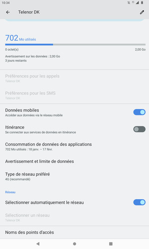 Sélectionnez Noms des points d'accès