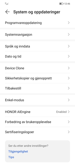 Velg Programvareoppdatering