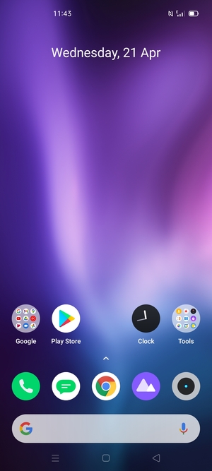Swipe up
