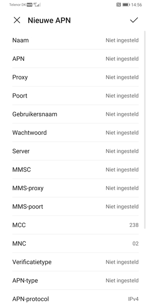Voer mms-gegevens in