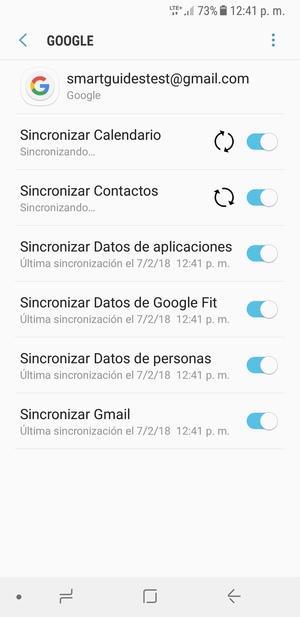Su información será sincronizada