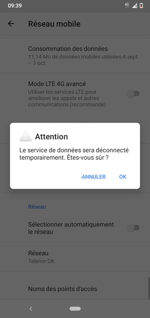 Sélectionnez OK