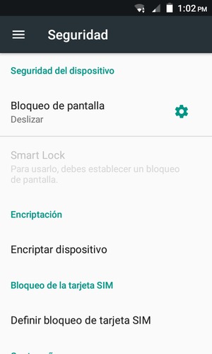 Seleccione Bloqueo de pantalla