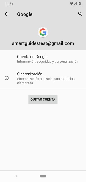 Seleccione Sincronización