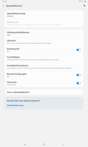 Wählen Sie Sperrbildschirmtyp