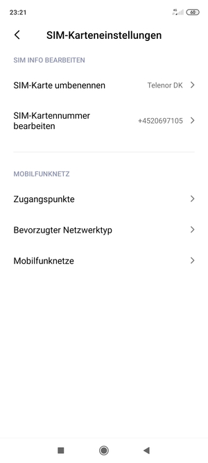 Wählen Sie Zugangspunkte