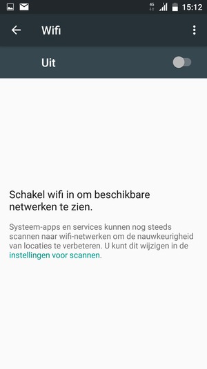 Schakel Wifi in