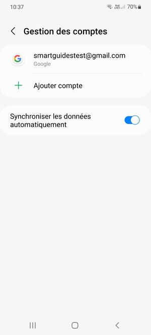 Sélectionnez votre compte Google