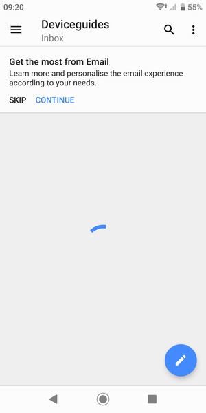 Wait for the syncing process to finish