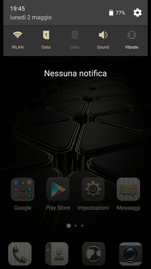 Scorri nuovamente verso il basso il menu in alto