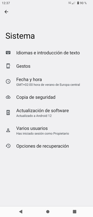Seleccione Actualización de software