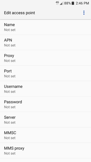 Enter Internet information