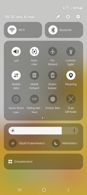 Slå Wi-Fi og Bluetooth fra