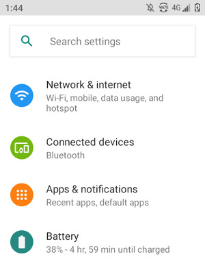 Select Network & internet