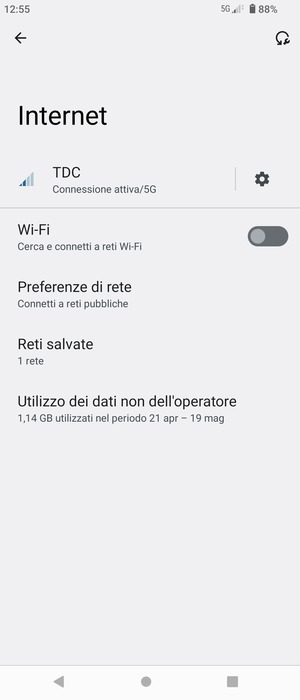 Attiva Wi-Fi