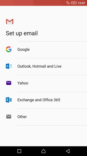 Select Outlook, Hotmail and Live
