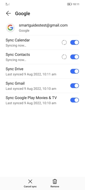 Your information will be synchronised