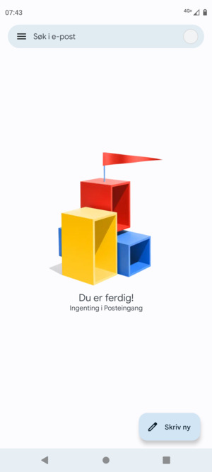 Gmail er klar til bruk