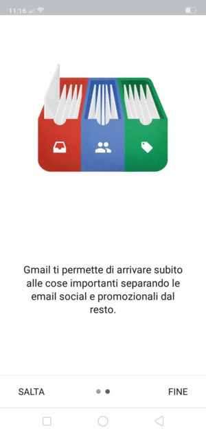 Seleziona FINE
