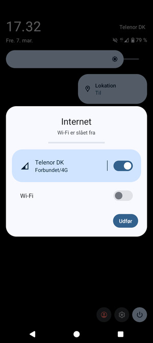 Vælg Udfør