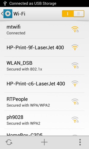 You are now connected to the Wi-Fi network