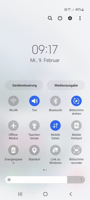 Wählen Sie die Menü-Taste