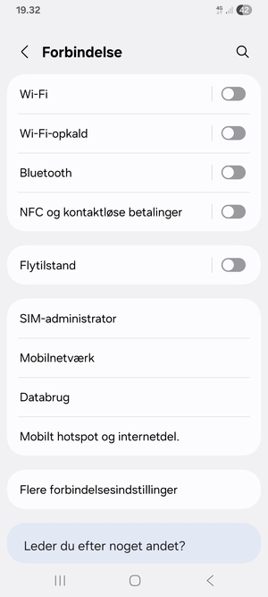 Vælg Mobilnetværk