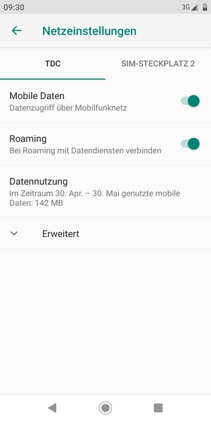 Schalten Sie Roaming an oder aus