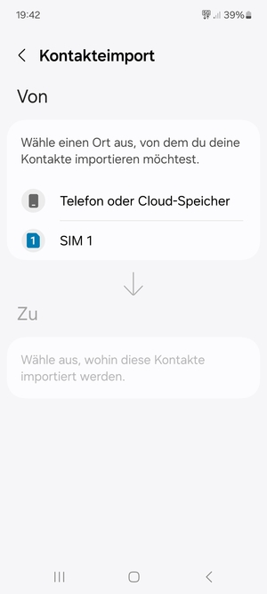 Wählen Sie SIM 1 oder SIM 2