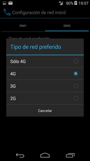 Seleccione la opción deseada