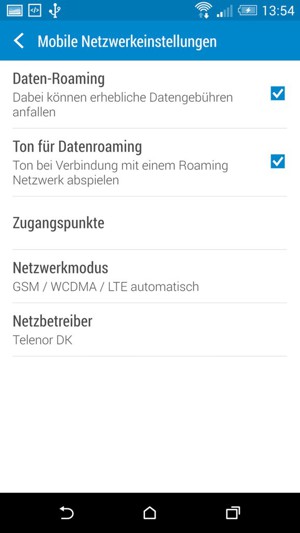 Schalten Sie Daten-Roaming an oder aus