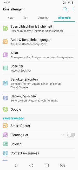 Wählen Sie Sperrbildschirm & Sicherheit