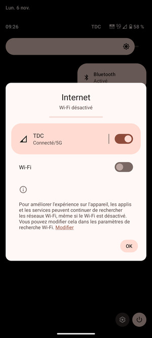 Sélectionnez OK