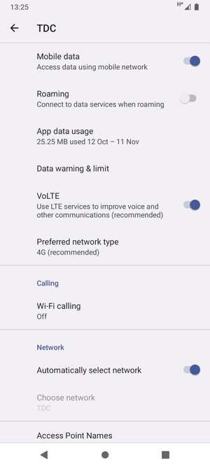 Turn off Automatically select network