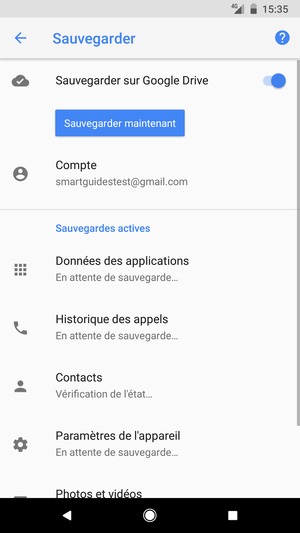 Sélectionnez Compte