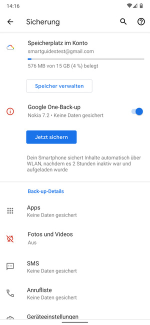 Wählen Sie Konto