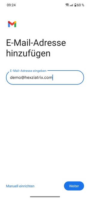 Geben Sie Ihre E-Mail-Adresse ein und wählen Sie Weiter