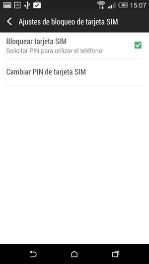 Seleccione Cambiar PIN de tarjeta SIM