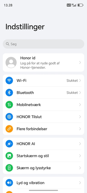 Vælg Mobilnetværk