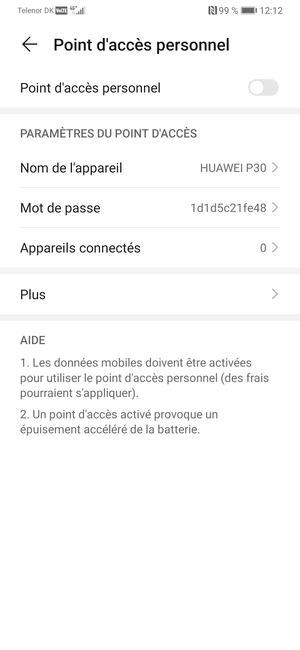 Sélectionnez Mot de passe