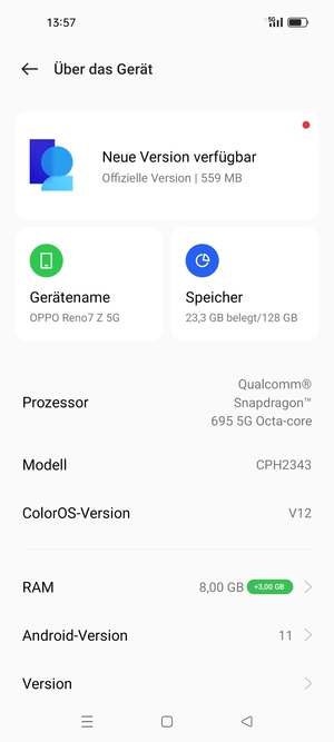 Wählen Sie Software-Update