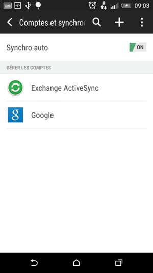 Sélectionnez Google