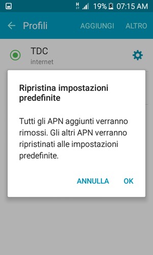 Seleziona OK