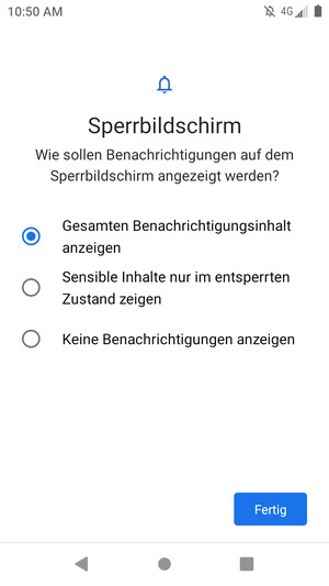 Wählen Sie die gewünschte Option und wählen Sie Fertig