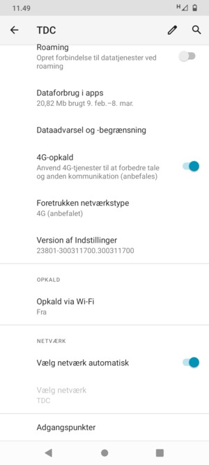 Scroll til og vælg Adgangspunkter