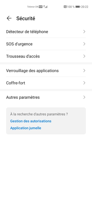 Sélectionnez Autres paramètres