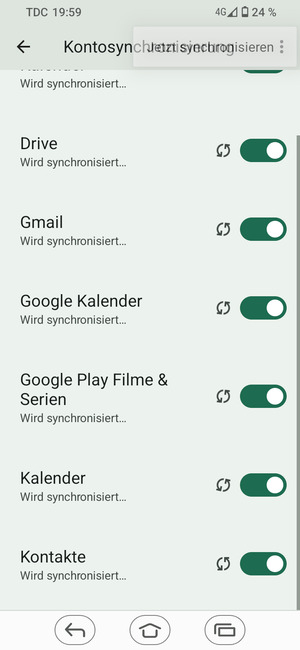 Ihre Kontakte von Google werden nun auf Ihr Handy synchronisiert